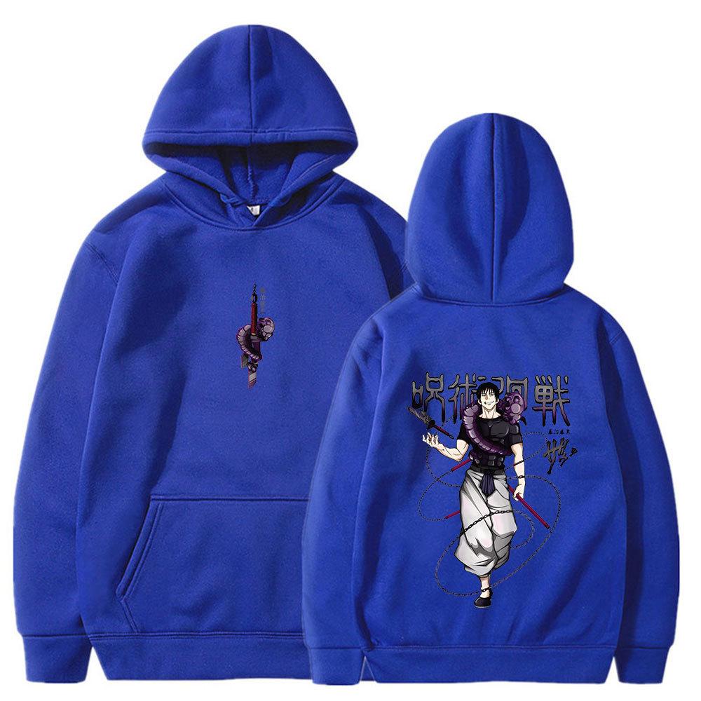 Jujutsu Kaisen Anime Hoodies Fushiguro Toji Print Hoodie Unisex Pullover Men Vintage Graphic Hoody Oversize Clothing
