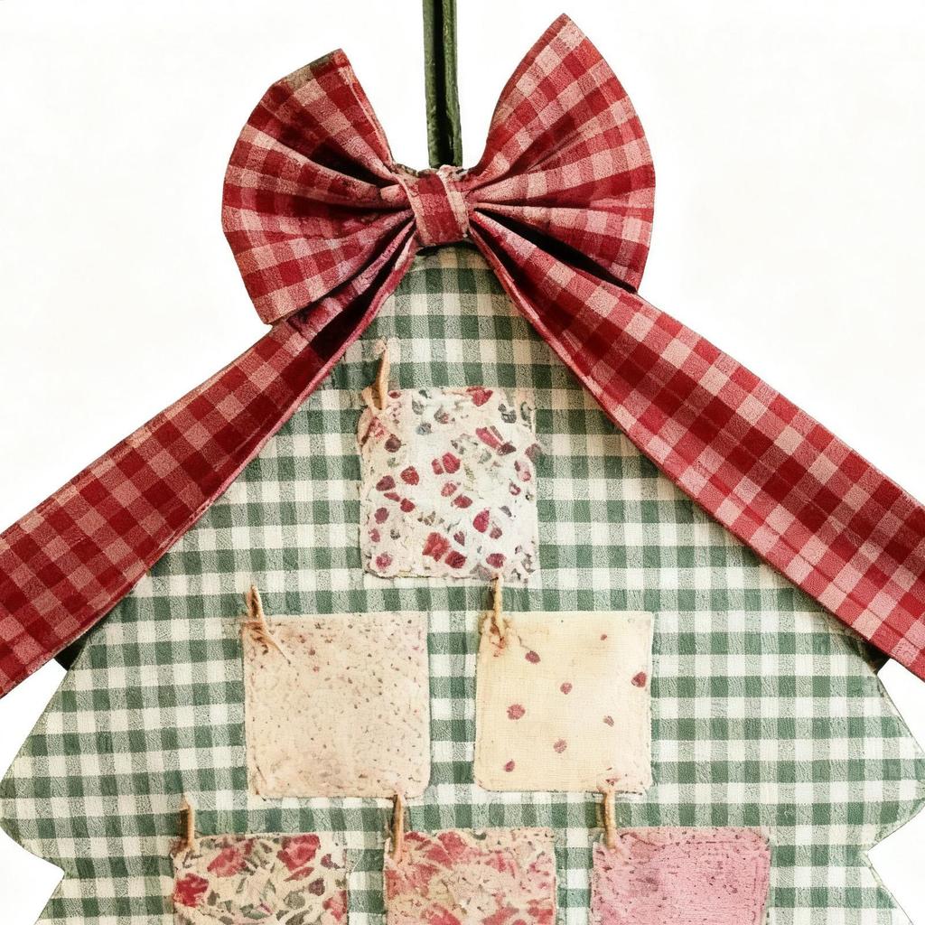 Christmas Calendar Advent Christmas Tree Wall Art Reusable Cotton Cloth Wall Calendar For Living Room Hallway Bedroom Office