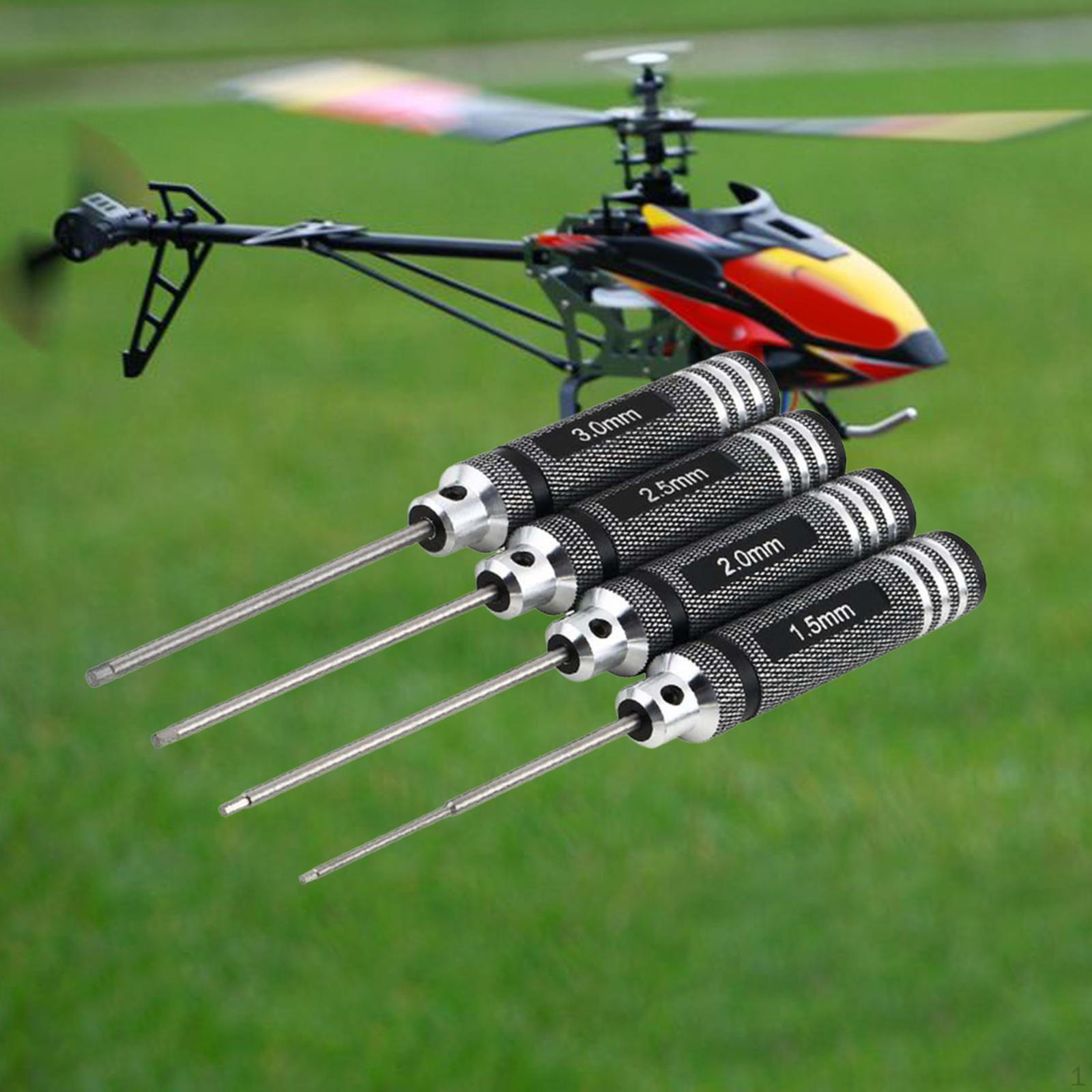 

Набор из 4 шестигранных отверток с шестигранной головкой для радиоуправляемого дрона чёрный