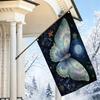 2D Flat, 1pc 2D Flat Decorative Flag, Dreamy Moonlight Butterfly and Starry Sky Floral Pattern Hanging Flag, Artistic Aesthetic Bohemian Style Wall De