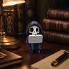 Grim Reaper Reading Figurine, 3D Printed Mini Skull Grim Reaper Statue, Cute Gothic Skeleton Ornament for Bookshelf, Desk, Shelf, Halloween Home Decor