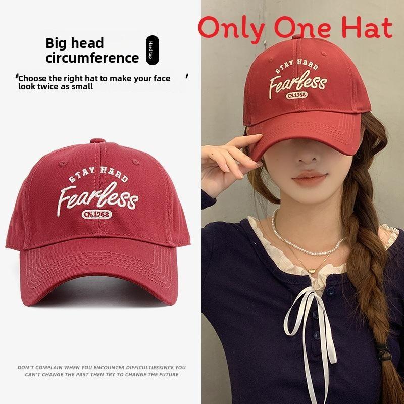 

Classic Baseball Cap Unisex Cotton Sunshade With Embroidered Letter Design For Casual Wear червоний