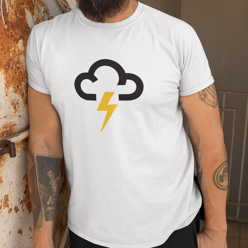 STORMY WEATHER SYMBOL T-SHIRT (Mental Health mood lightning rain autumn angry) Unisex T-Shirt S