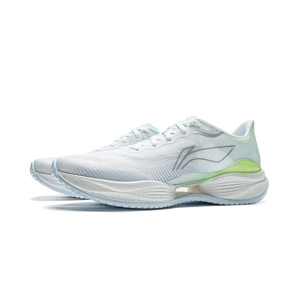 New LiNing Super-Light 22 Cushioning Anti-Slip Wear-Resistant Breathability Low-Top Running Shoes Men's White Green Gray ARBV001-22