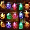 1.5M 10LED Eid Mubarak Star Moon Led String Light Ramadan Kareem Decoration for Home 2025 Islamic Muslim Festival Party Supplies