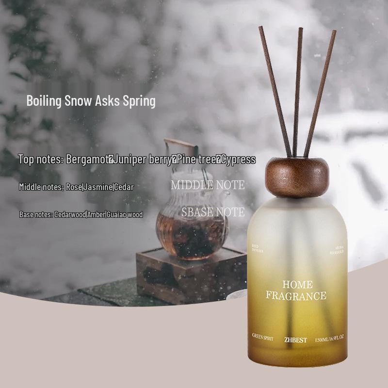 Zuohe Large Capacity Flameless Rattan Incense for Long-lasting Fresh Fragrance & Aromatherapy 250ml