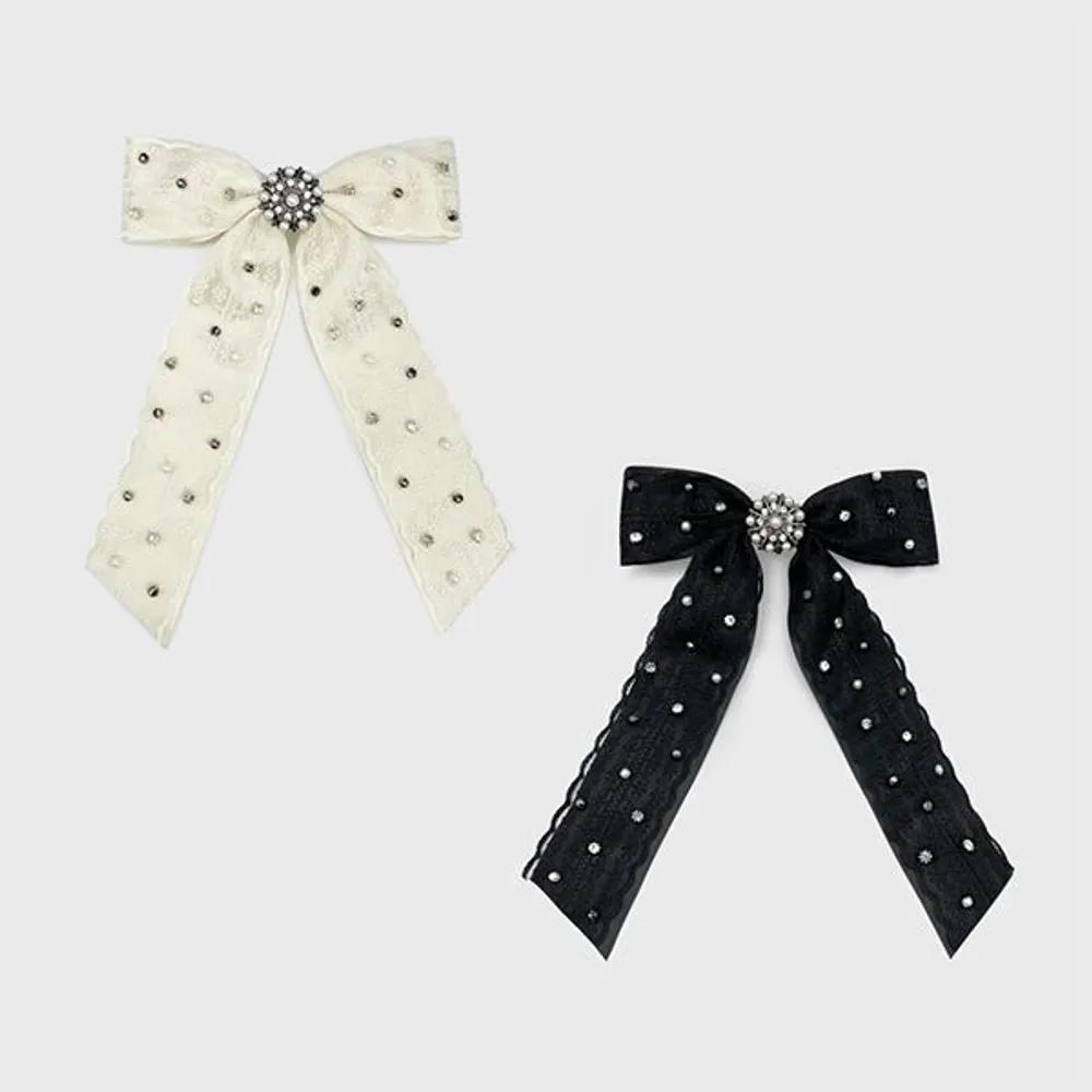 Tail Antique Crystal Lace Ribbon Pin JC039AC