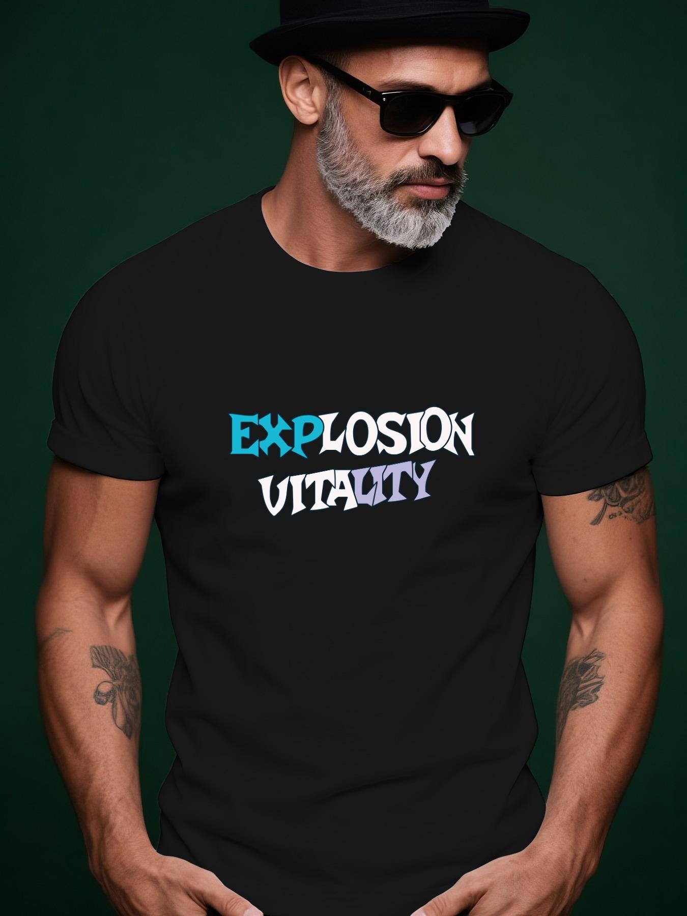 Vitality Graphic Print Casual Streetwear Tshirt - Summer ... S