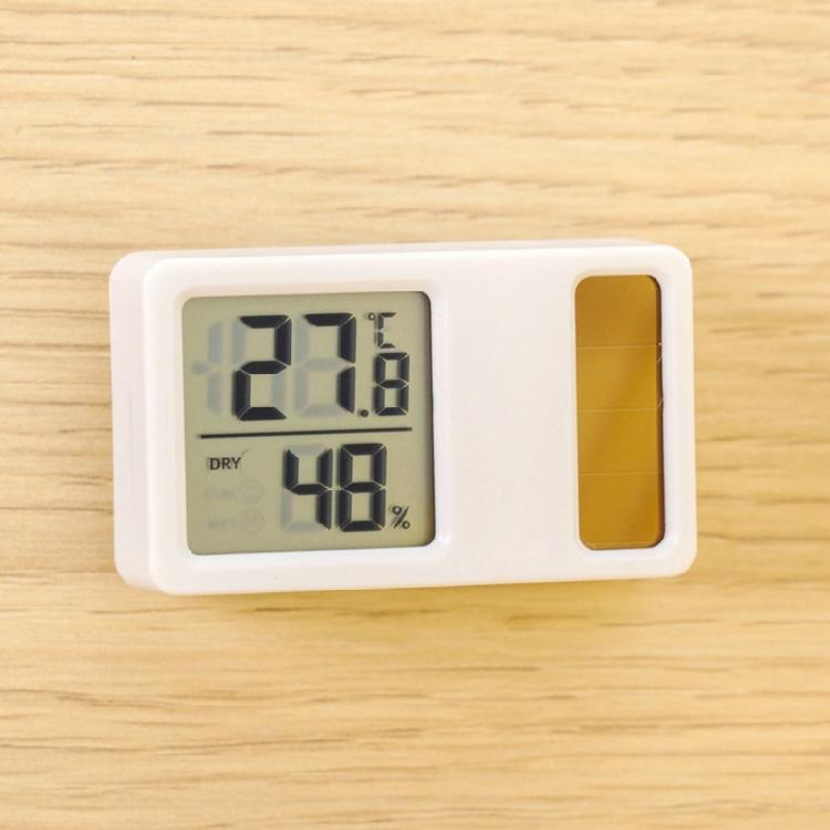 Solar Powered Small Size Hygrometer Thermometers Desktop Digital Temperature Humidity Measurement Meter Gauge for Home
