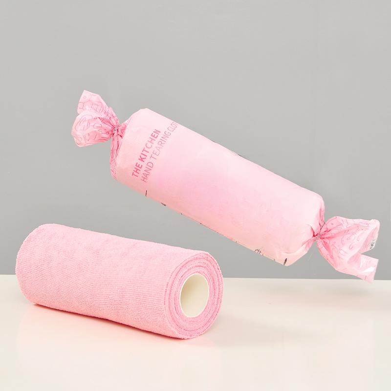 Cleaning Wipe Household Kitchen Cloth Microfiber Towel Rolls Dish Rags Wash Paper Towel Replacement 1 Roll of 20 Sheets