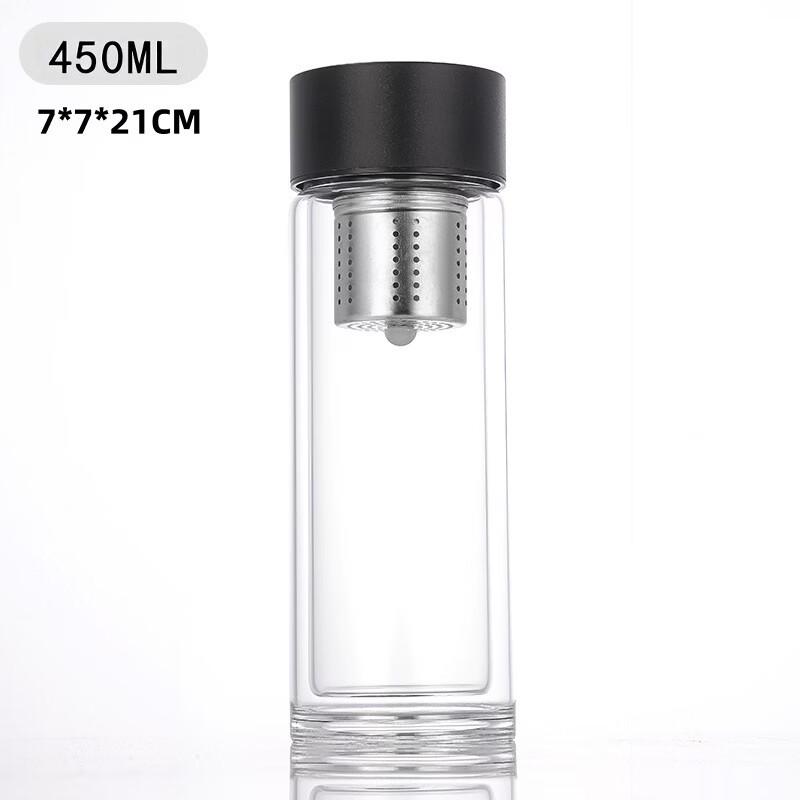 OLOEY Double Layer Car Business Tea Infuser Glass Cup