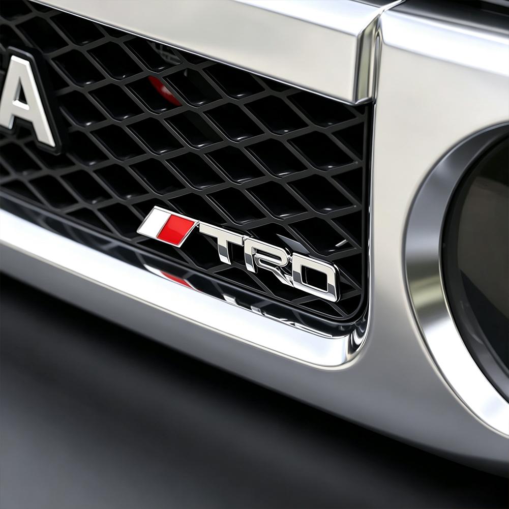 TRD Emblem 3D Metal Car Body Stickers Front Grille Rear Trunk Badge For Toyota Hilux Corolla RAV4 Camry Highlander Yaris Cross AA9