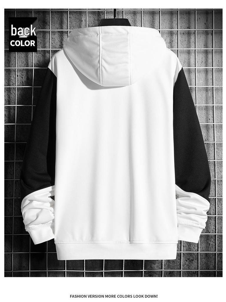Herren Trendy Frühling Reißverschluss Hoodie: Leerer lässiger Kapuzenstrickjacke mit Gruppenlogo-Aufdruck