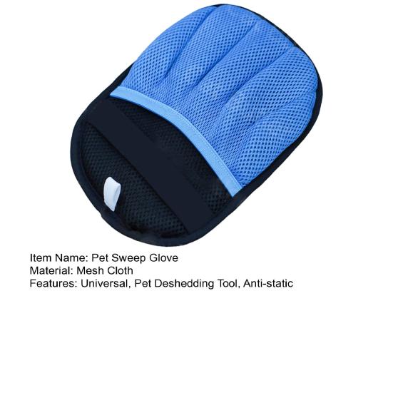 Pet Grooming Glove Reusable Anti-static Sweep Glove Pet Hair Remover Deshedding Glove for Cats Dogs Cleaning Couch Furniture Carpet