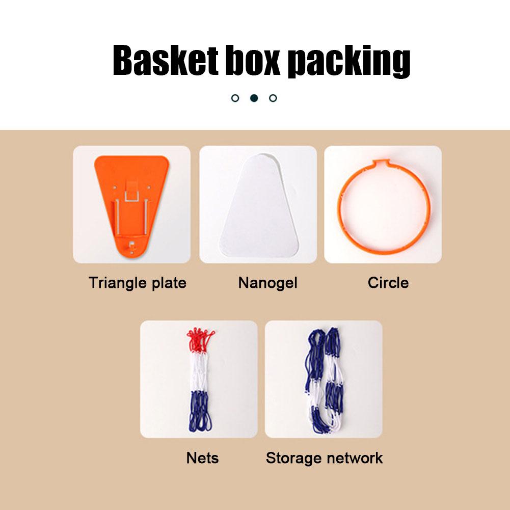 1set Indoor Safety Funny Game Kids Mini Home Exercise Basketball Hoop Set Wall Frame Stand Lifting Basket Hanging Backboard