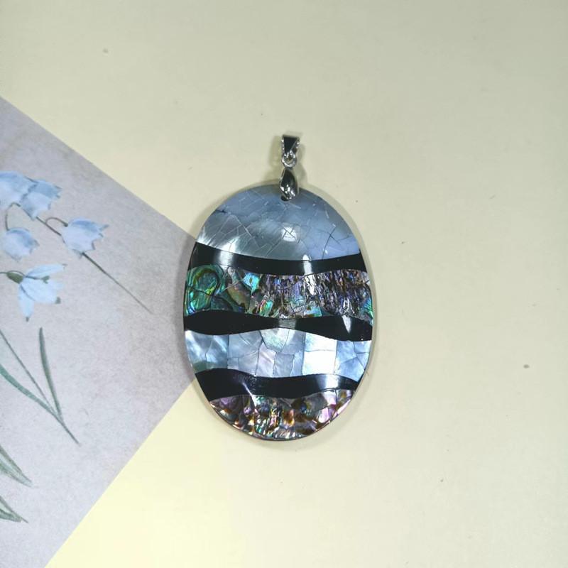 Geometric Shell Pendant Necklace For Jewelry Making Artisans