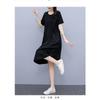 Women's Fashion Summer Spring Short Sleeve O-Neck High Waist Casual Dresses