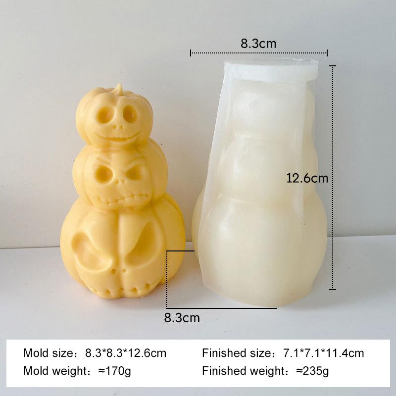 Halloween Teufel Kürbis Silikon Kerzenform Handgemacht Aroma Gips Harz Dekoform Sojawachs Kerzenherstellung Zubehör