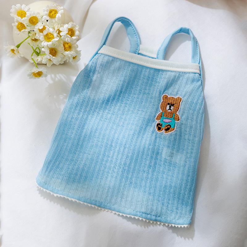 Summer thin breathable color suspenders cute muppet blue cat adult cat kitten anti-hair loss two feet pet cat clothes