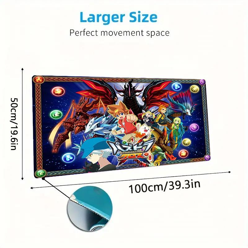 Puzzle & Dragons Color Mouse Pad Large Gaming Table Cushion Non-slip Laptop Tablet Big Mousepad XXL Mat Mini PC Playmat With Lock Edge