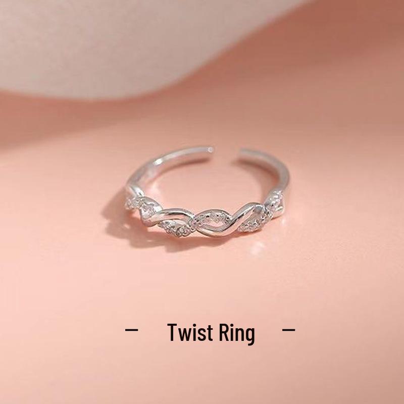 Inel Stea cu Cinci Colțuri pentru Femei - Lux Lejer, Design Coreean High-End, Bandă Argintie pentru Degetul Arătător, Perfect pentru Studente.