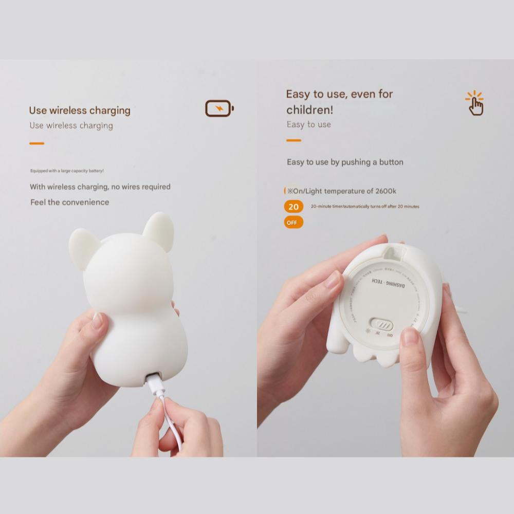 Snemon Französische Bulldogge Silikon Stimmungslicht