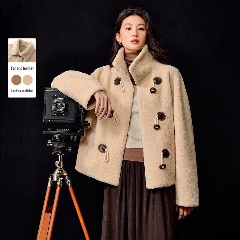 

INMAN Women s Faux Shearling Toggle Coat S