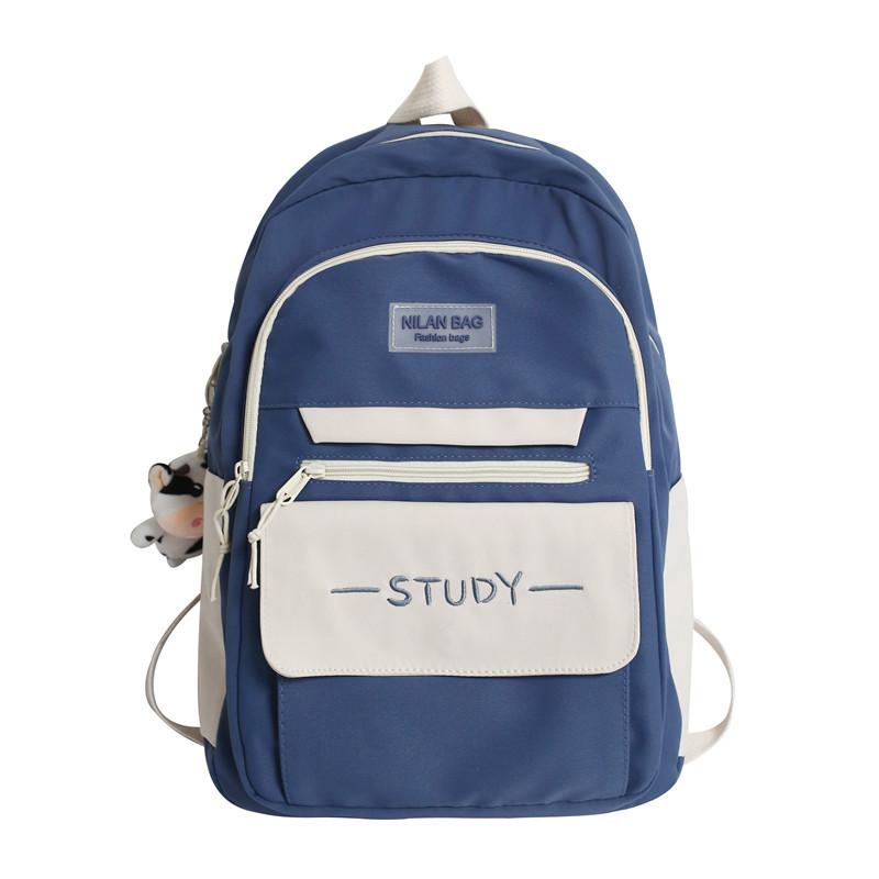 Schoolbag Schoolbag Female Junior High School Student High School Student Korean Version College Student Girl Backpack Simple Middle School Student