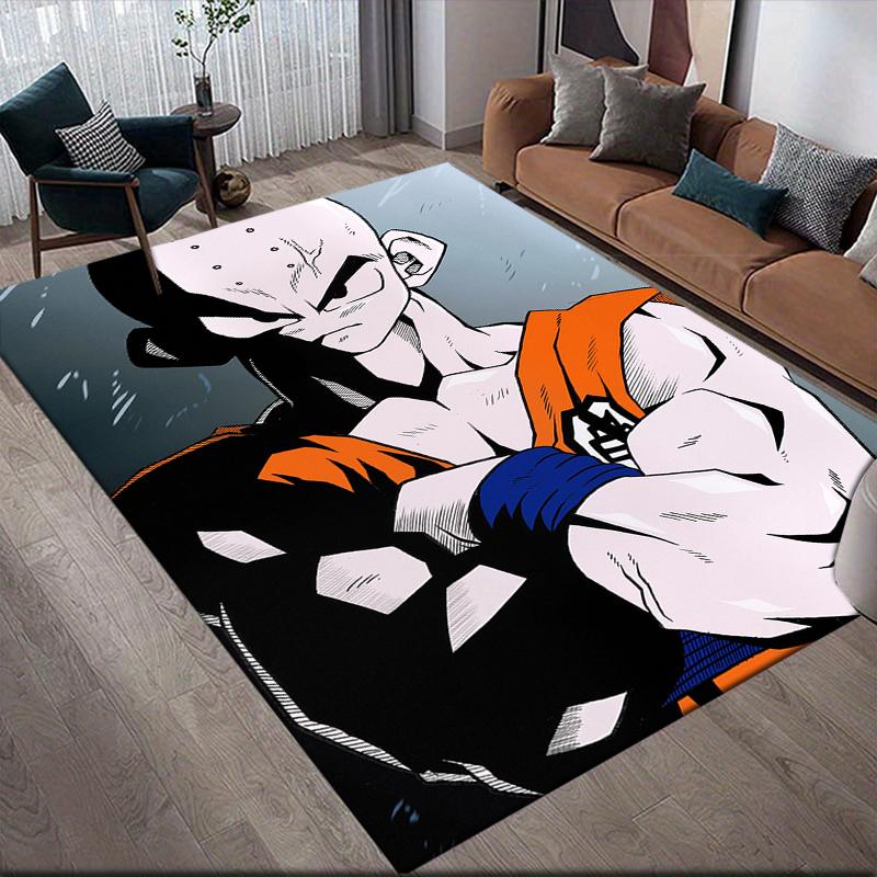 Dragon Ball Krillin Square Area Rug, Non-Slip Floor Mat for Home Decor, Perfect Gift for Dragon Ball Fans 60x90cm