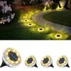 4/8/16PCS Solar Lights Outdoor 8 LED Solar Underground Lamp Spotlight Warm White Solar Buried Light for Yard Garden Lawn Pathway