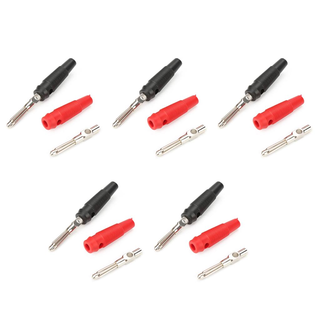 P3008 10PCS 4mm Banana Plug Jack For Speaker Amplifier Test Probes Connector
