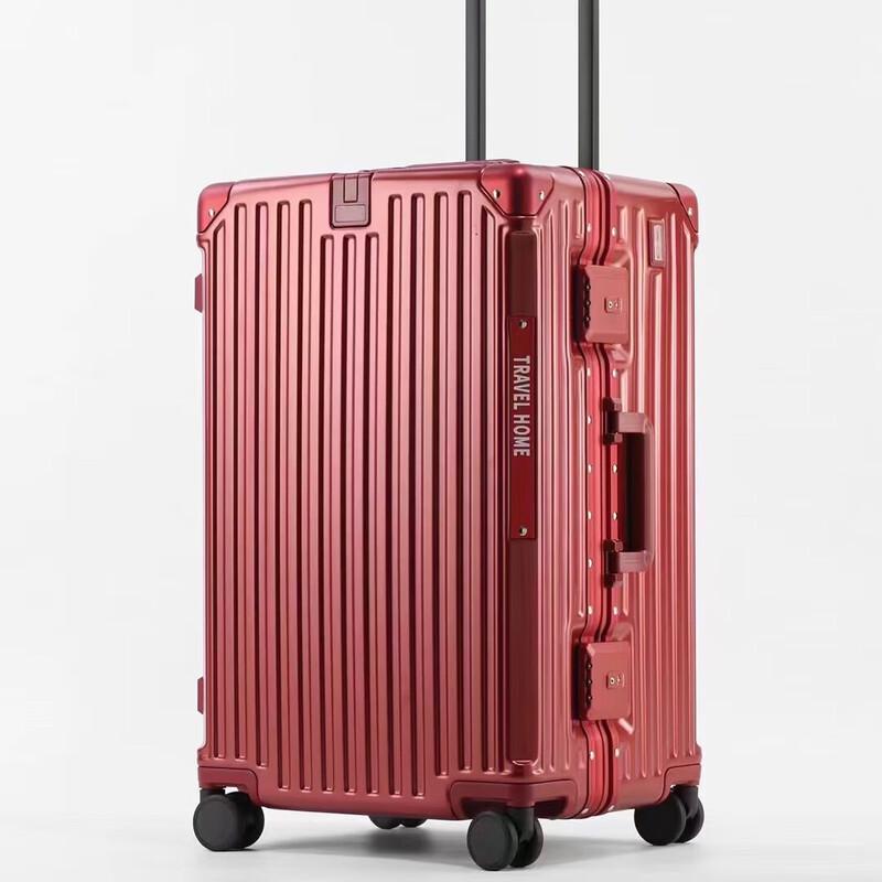 Xiaoyan Aluminum Frame Spinner Suitcase with Dual USB Charging 28 inch