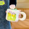Tulip Cup for Girls with High-value Ceramic Mug with Lid Spoon Large Capacity Coffee Cup Souvenir