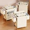 1Pc Large Capacity Dirty Clothes Basket Folding Storage Laundry Storage Box With Handle Foldable Storage Bag