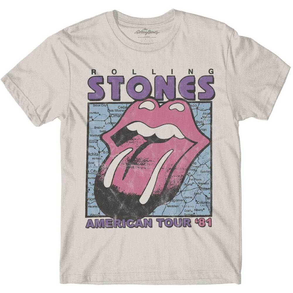 

Футболка унисекс с картой американского тура The Rolling Stones S