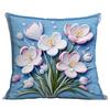 Neuer dreidimensionaler blauer floraler Kissenbezug Heim Wohnzimmer Sofa Kissenbezug