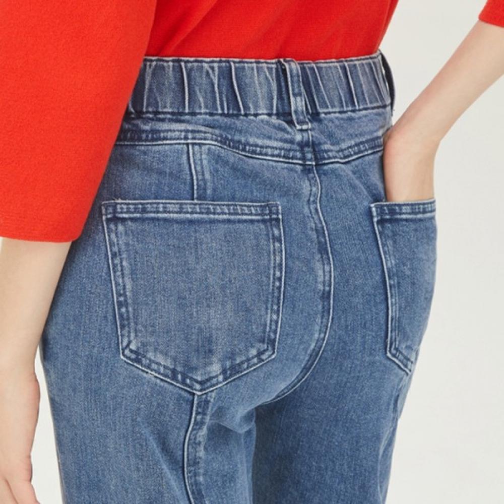 Pantaloni din denim cu croială turn-up Benetton Balance Badp14311 în
