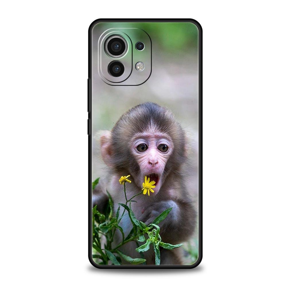 Phone Case For Xiaomi Mi 15 14 13 12 11 Lite 14T 13T 12T 11T Pro Poco X7 X6 X5 X3 Pro F6 F5 F4 Cover Cute Funny Monkey