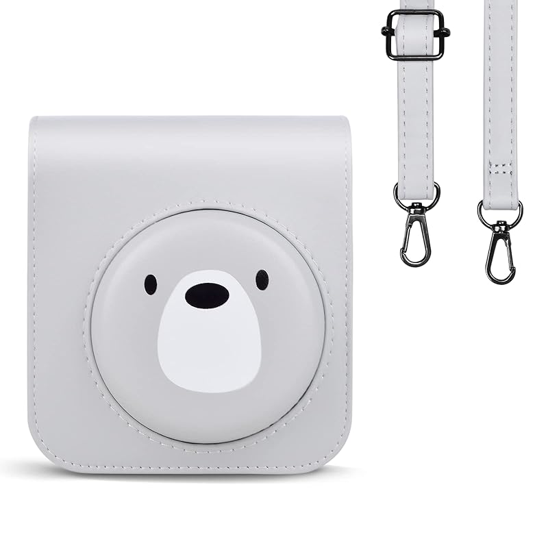 

Rieibi cute instax mini12 Case, Fujifilm instax mini 12 cases Instax 12 cases storage bag PU leather instax protective case With shoulder strap