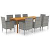 Day and Night - Day and Night Garden Dining Set 9 Pieces Gray