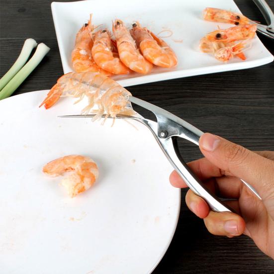 Loupák na krevety Nerezový kuchyňský spotřebič pro rychlé loupání krevet Nůž na vlasec Rybaření Humr Mořské plody Nástroj pro domov Restauraci