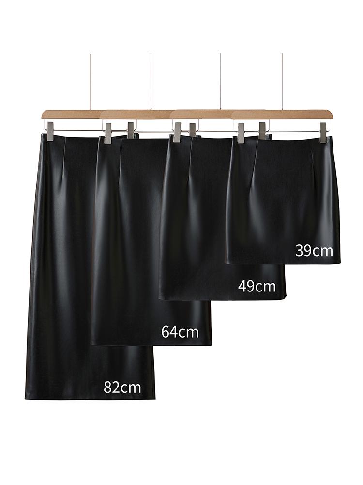 2026 Autumn/Winter Women's High Waist Genuine Lambskin Leather Skirt - Slimming, Hip-Hugging, and Sexy.