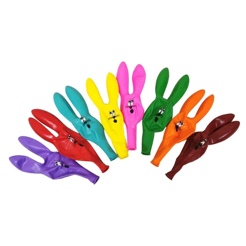5Pcs/Lot Long Ear Bunny Head Balloon Holiday Party Decoration