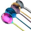 New Primary Color Dinnerware Coffee Spoon Tea Cafe Scoop Long Handle Spoons Flatware Coffee Drinking Tools Kitchen Accessory