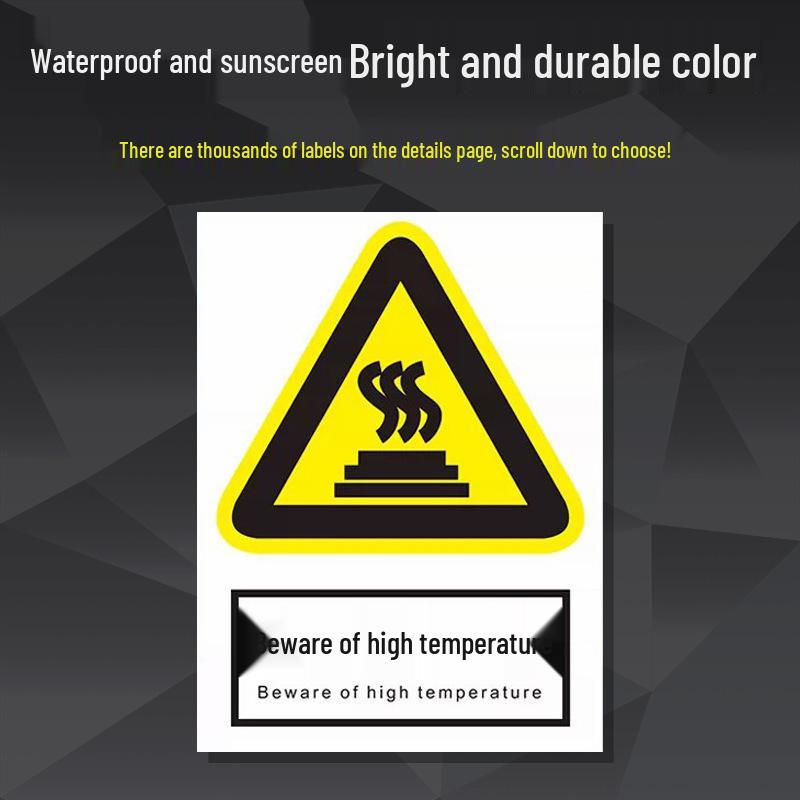 Reflective Aluminum Safety Sign: Electric Shock & No Smoking Warning 