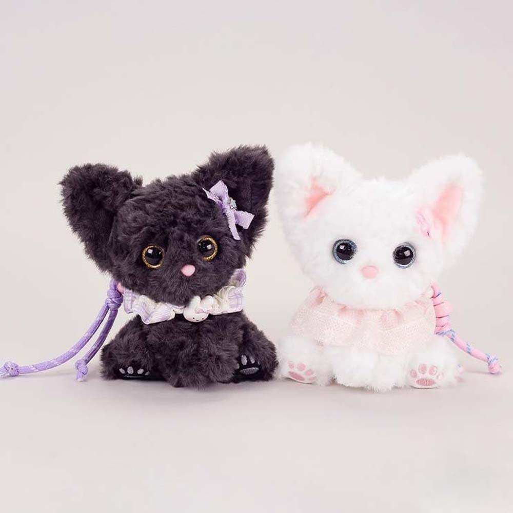 Soft Plush Plush Cat Keychain Big Ears Curly Fleece Accessory  Birthday Present