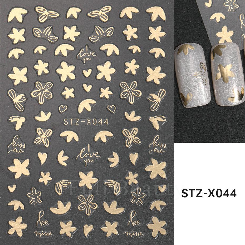 Nail Art Stickers New Chinese Style Butterfly Cat Eye Butterfly Beads Adhesive Nail Stickers