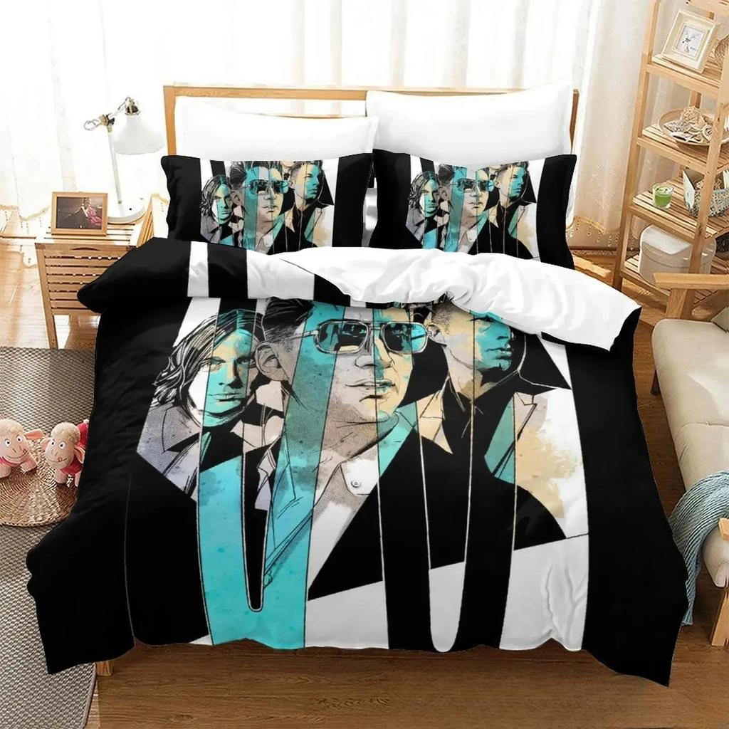 3D Printed Arctic Monkeys Music Band Bedding Set Duvet Cover Bed Set Quilt Cover Pillowcase Comforter King Queen Size Boys Adult