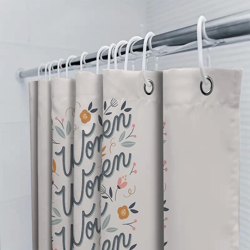 Vintage Floral Shower Curtain Botanical Pattern Bathroom Decor Waterproof Fabric Liner Farmhouse Rustic Home Textile Wall Hangin