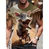 Full Print Men's Funny Pig Graphic T-Shirt Clothes Summer Short Sleeve Round Neck Casual T Shirts Top Men Novelty Animal Tshirts